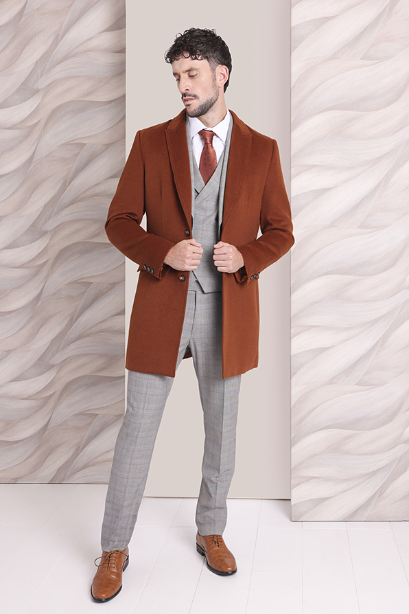 Americana color marrón la colección otoño-invierno Tem Fórmula moda B2B