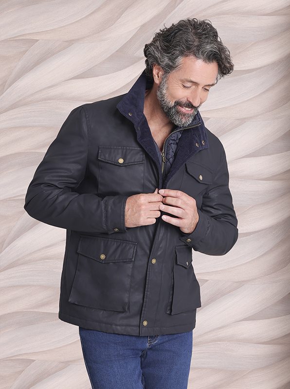 parka masculina de invierno color marino, colección Tem Fórmulamoda B2B